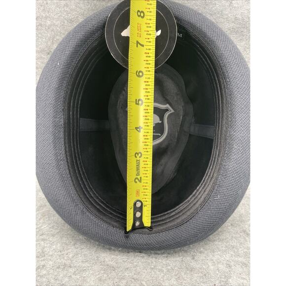 VTG Y2k Peter Grimm Men's Sz S/M Chaos Fedora Hat Black/Charcoal NEW True Charac - Picture 8 of 10